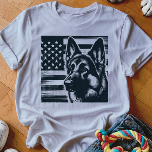 Proud American GSD Shirt - The Pawsitive Initiative
