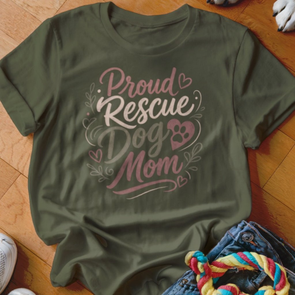Proud Rescue Dog Mom Shirt - The Pawsitive Initiative