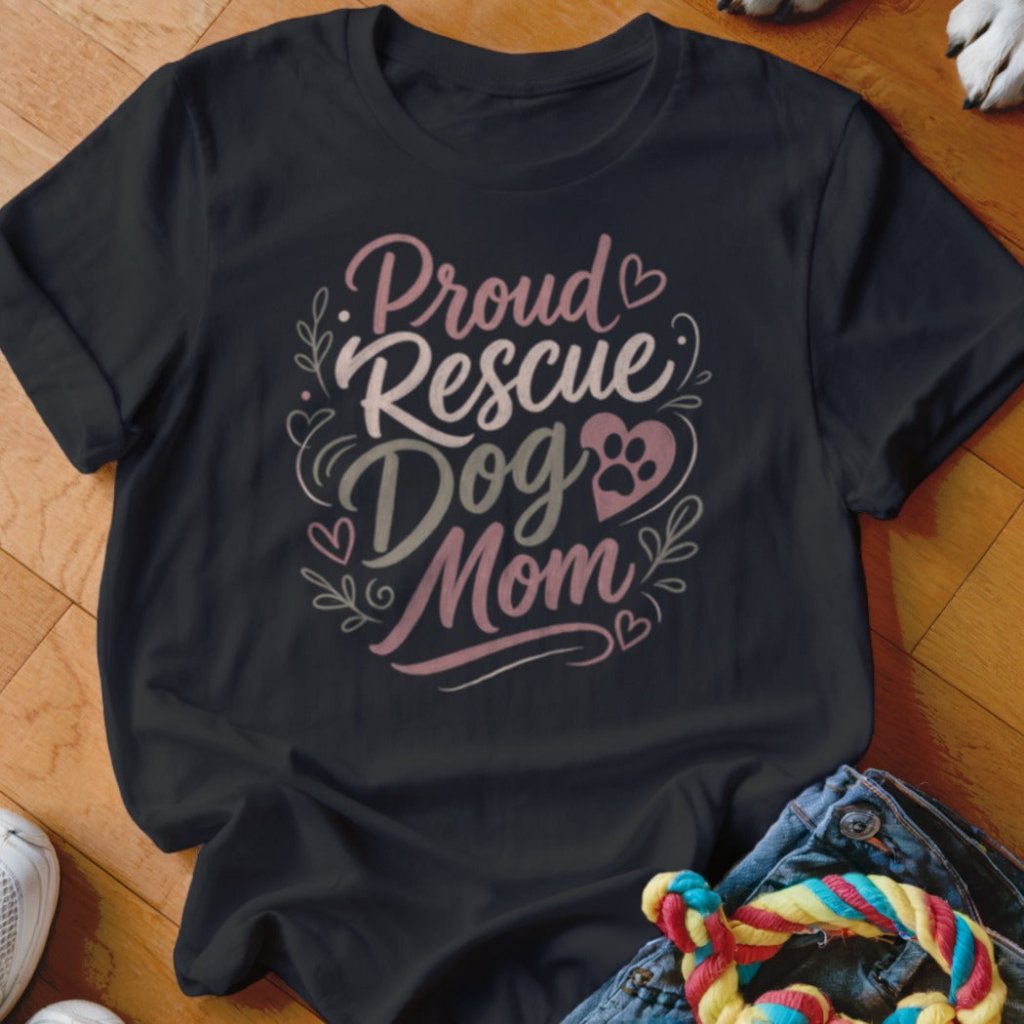 Proud Rescue Dog Mom Shirt - The Pawsitive Initiative