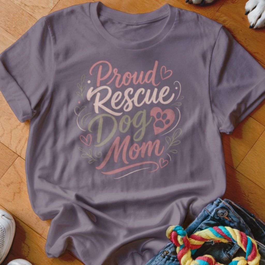 Proud Rescue Dog Mom Shirt - The Pawsitive Initiative