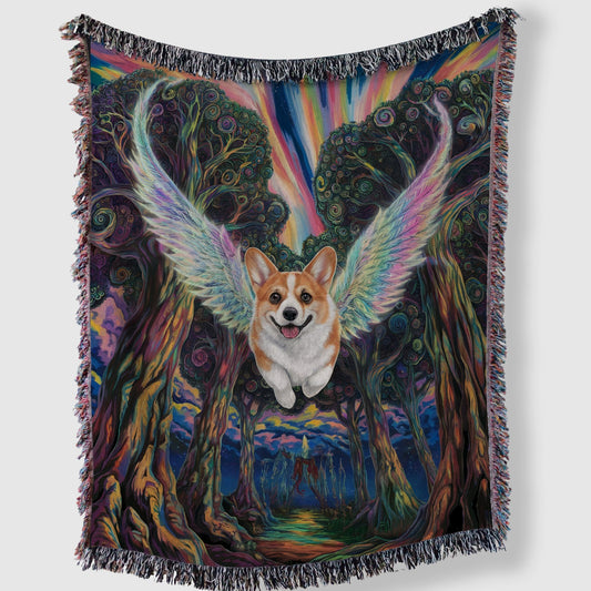 Psychedelic Corgi Angel Blanket - The Pawsitive Initiative