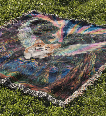 Psychedelic Corgi Angel Blanket - The Pawsitive Initiative