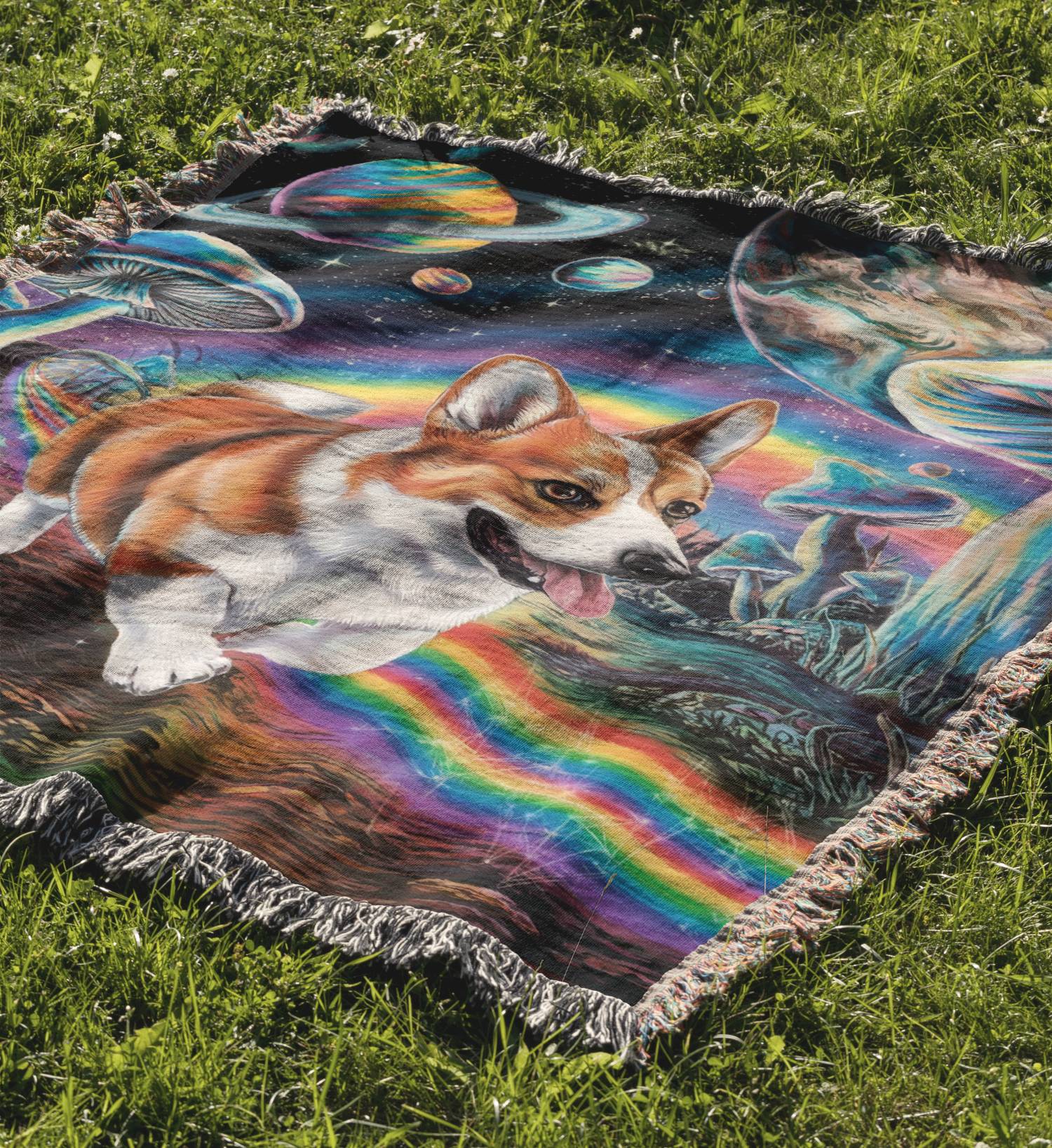 Psychedelic Corgi Blanket - The Pawsitive Initiative