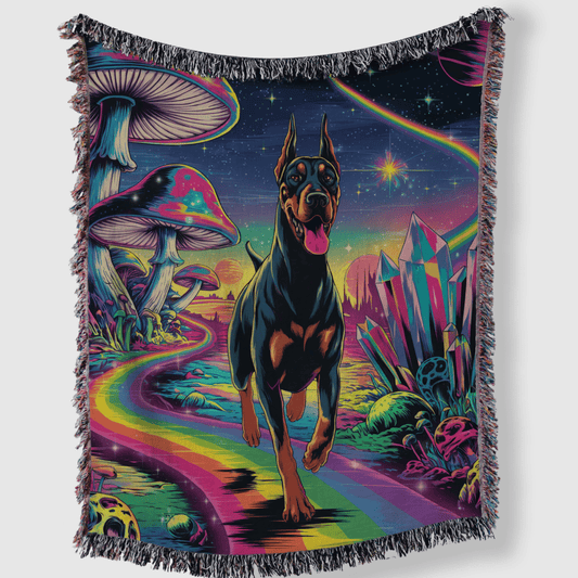 Psychedelic Doberman Blanket - The Pawsitive Initiative