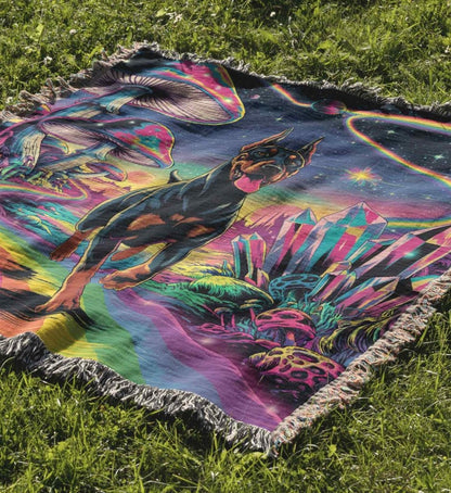 Psychedelic Doberman Blanket - The Pawsitive Initiative