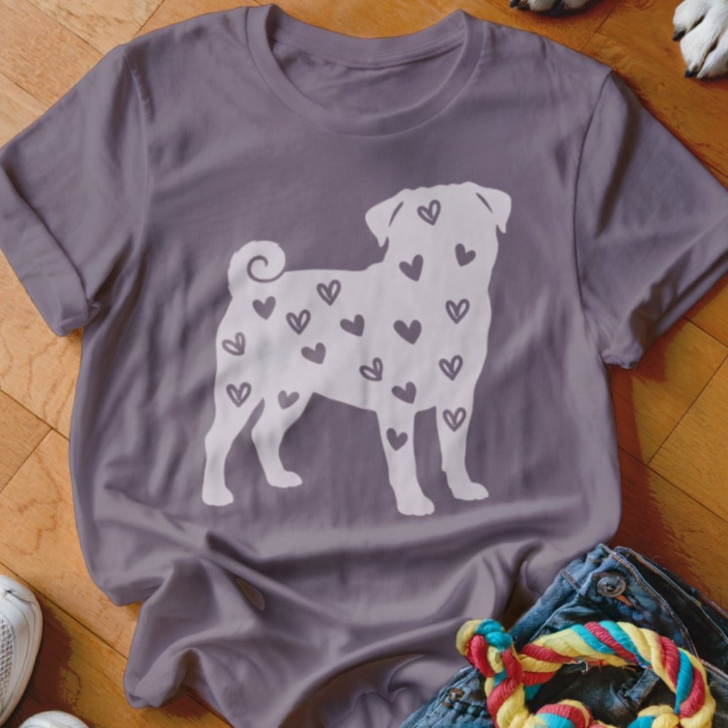 Pug Hearts Shirt - The Pawsitive Initiative