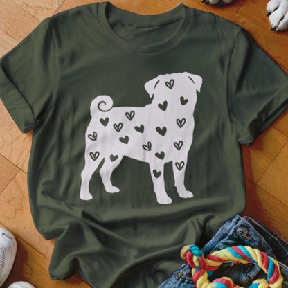 Pug Hearts Shirt - The Pawsitive Initiative