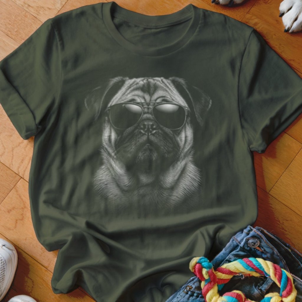 Pug in Aviators Shirt - The Pawsitive Initiative