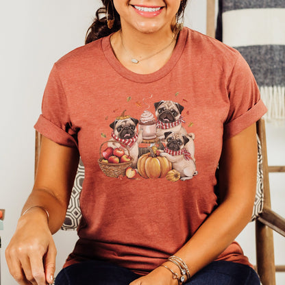 Pugs in Fall Shirt - The Pawsitive Initiative