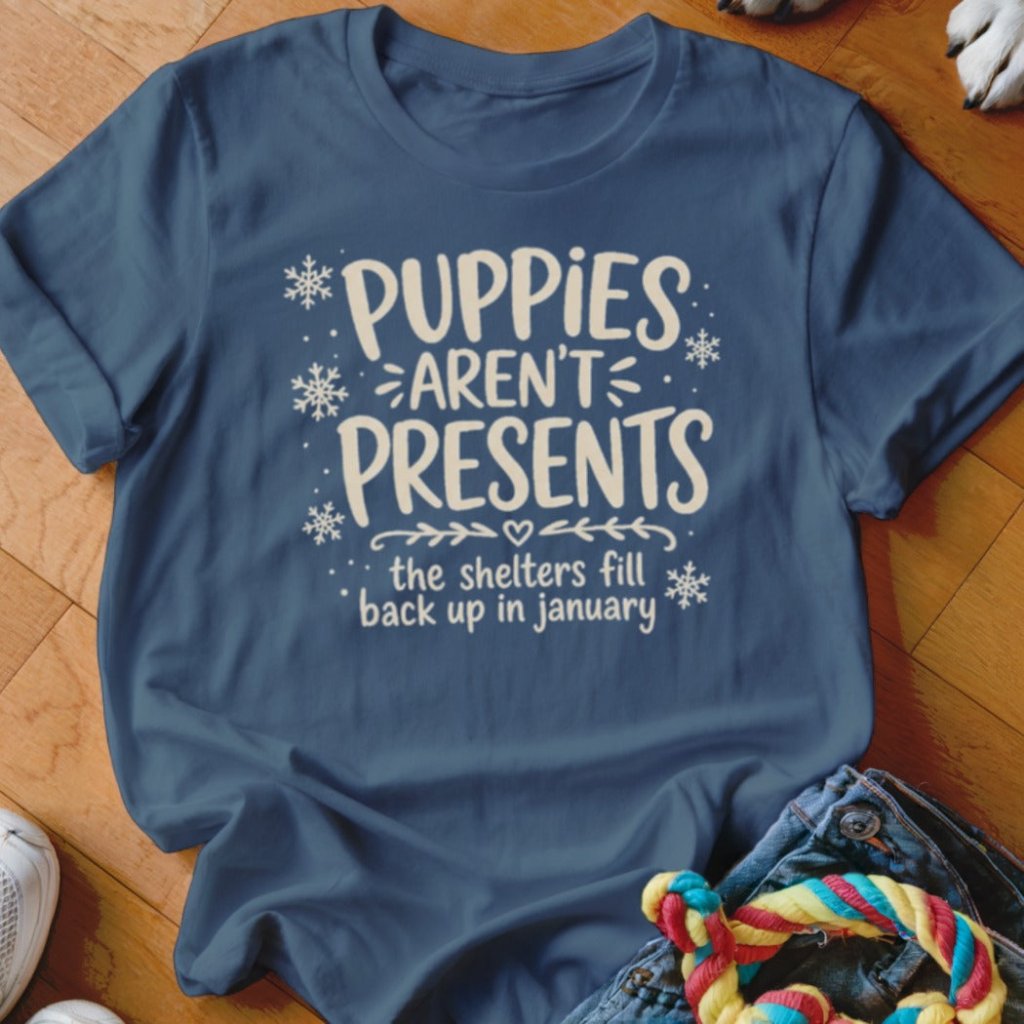 Puppies Aren't Presents Shirt - The Pawsitive Initiative
