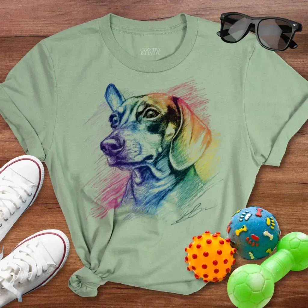 Rainbow Dachshund Shirt - The Pawsitive Initiative