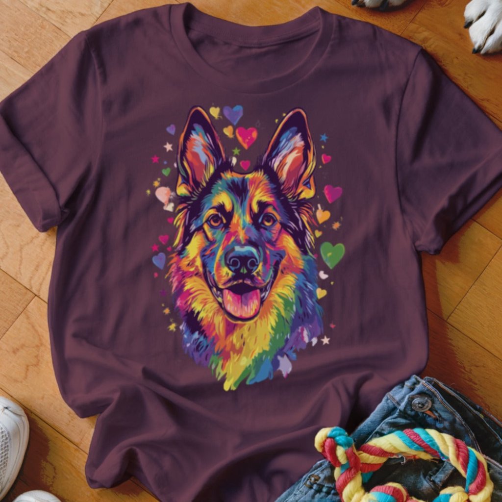 Rainbow Shepherd Hearts Shirt - The Pawsitive Initiative