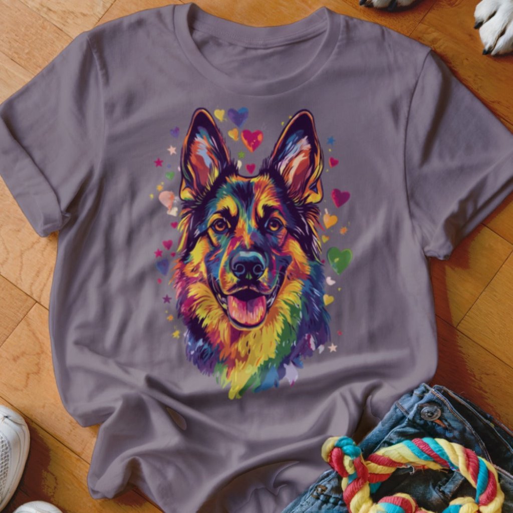 Rainbow Shepherd Hearts Shirt - The Pawsitive Initiative