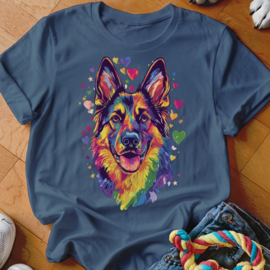 Rainbow Shepherd Hearts Shirt - The Pawsitive Initiative