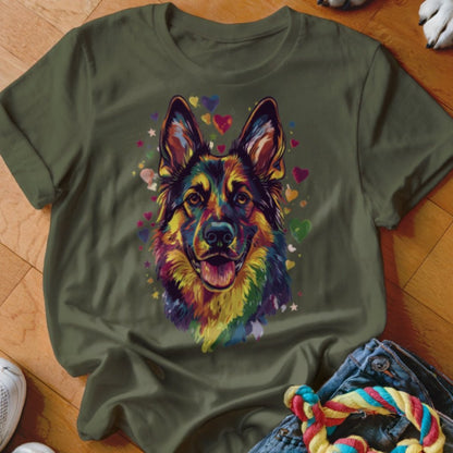 Rainbow Shepherd Hearts Shirt - The Pawsitive Initiative
