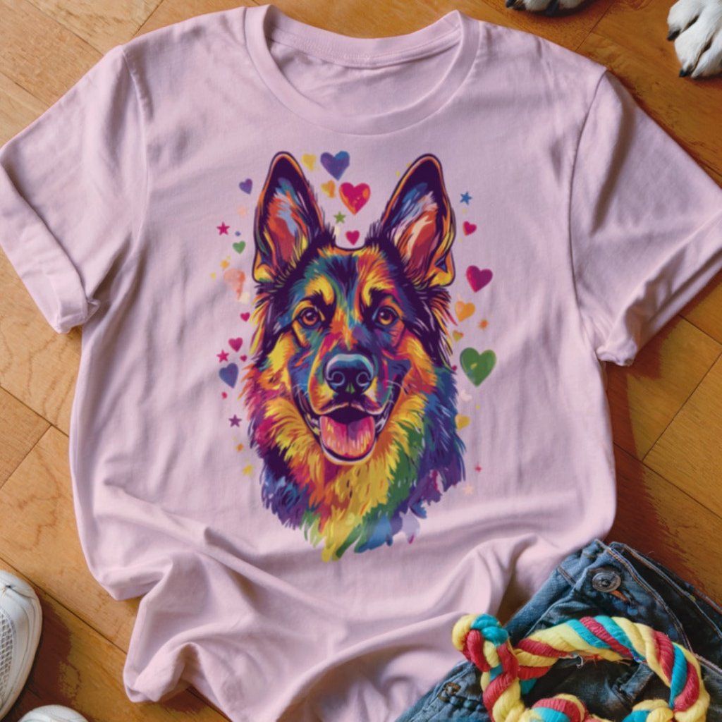 Rainbow Shepherd Hearts Shirt - The Pawsitive Initiative
