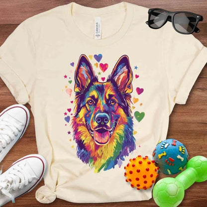 Rainbow Shepherd Valentine Shirt - The Pawsitive Initiative
