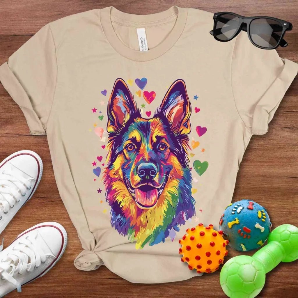 Rainbow Shepherd Valentine Shirt - The Pawsitive Initiative