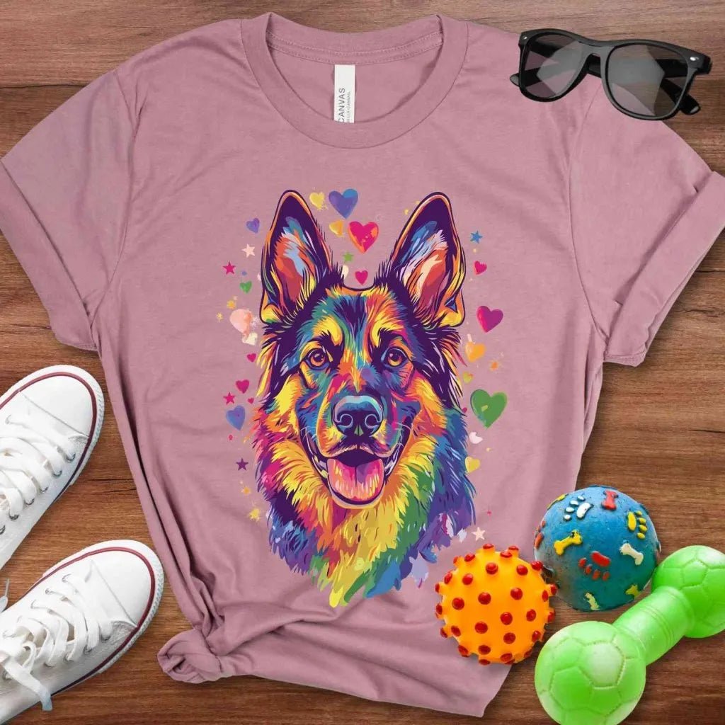 Rainbow Shepherd Valentine Shirt - The Pawsitive Initiative