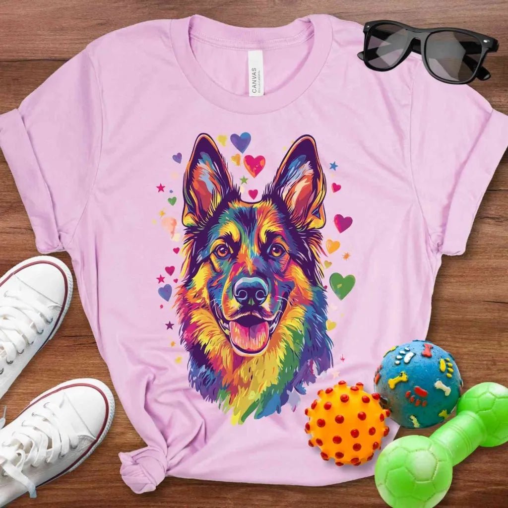 Rainbow Shepherd Valentine Shirt - The Pawsitive Initiative