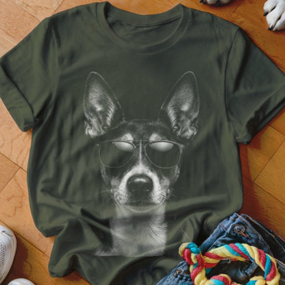 Rat Terrier in Aviators Shirt - The Pawsitive Initiative