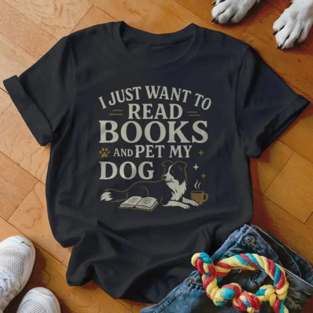 Read Books and Pet Dog Collie Shirt - The Pawsitive Initiative