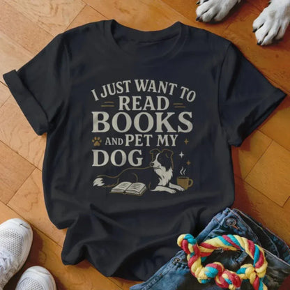Read Books and Pet Dog Collie Shirt - The Pawsitive Initiative