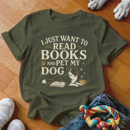 Read Books and Pet Dog Collie Shirt - The Pawsitive Initiative