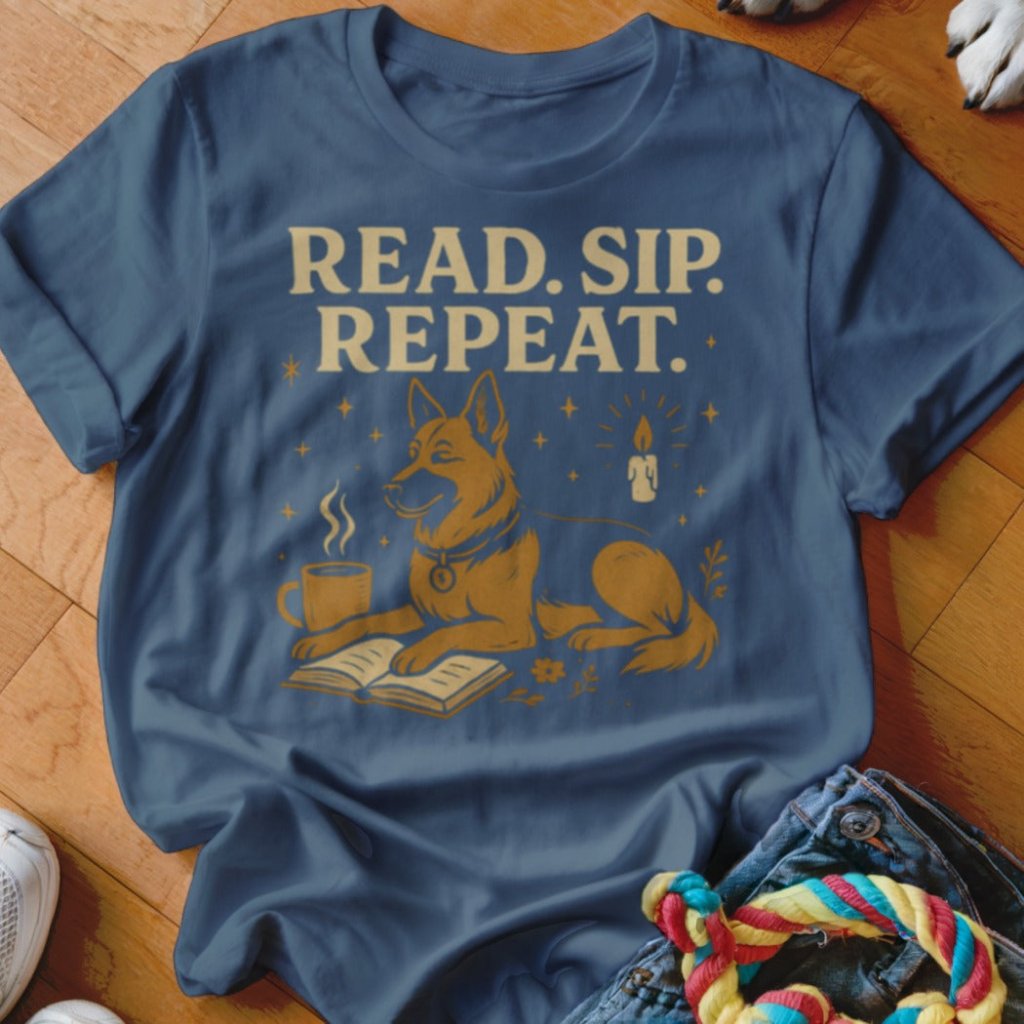 Read Sip Repeat Shirt - The Pawsitive Initiative