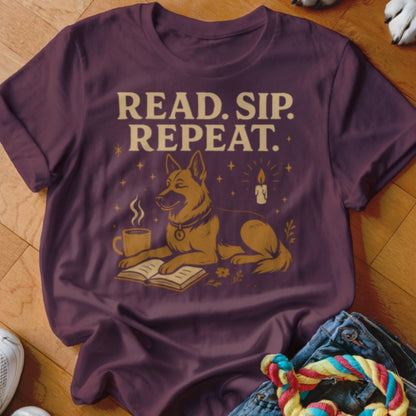 Read Sip Repeat Shirt - The Pawsitive Initiative