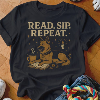 Read Sip Repeat Shirt - The Pawsitive Initiative
