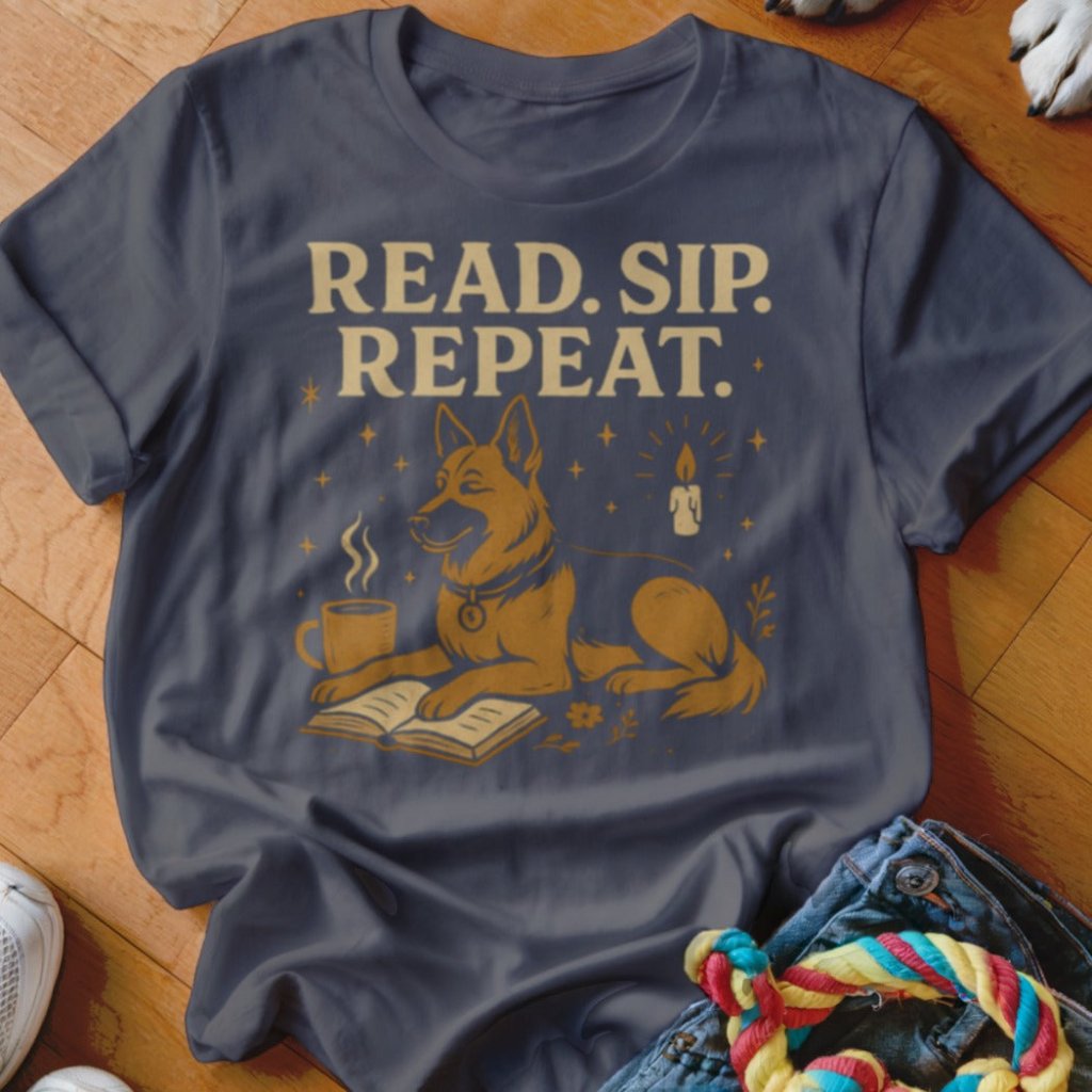Read Sip Repeat Shirt - The Pawsitive Initiative
