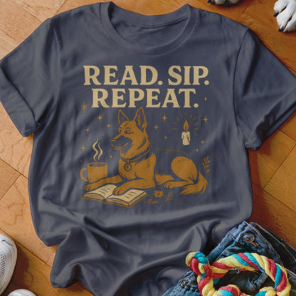 Read Sip Repeat Shirt - The Pawsitive Initiative