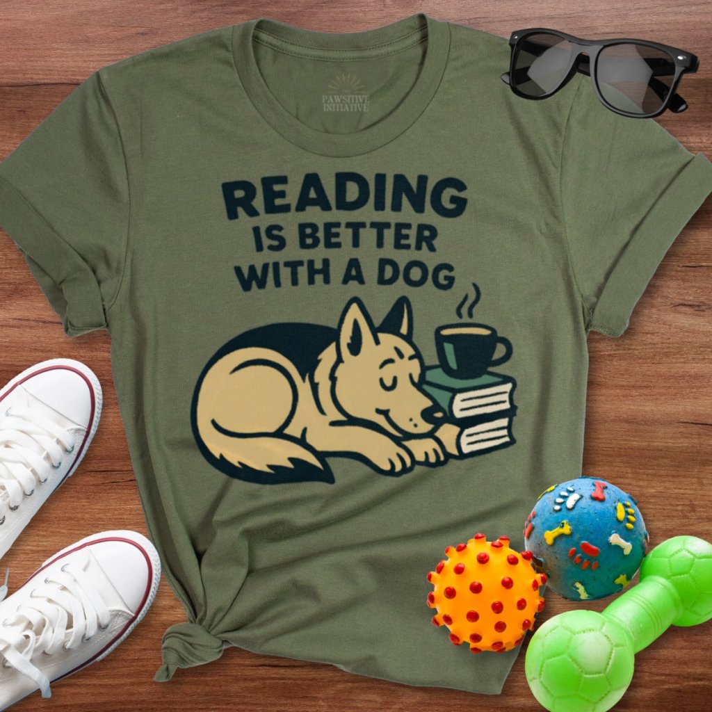 Reading is Better with a Dog Shirt - The Pawsitive Initiative