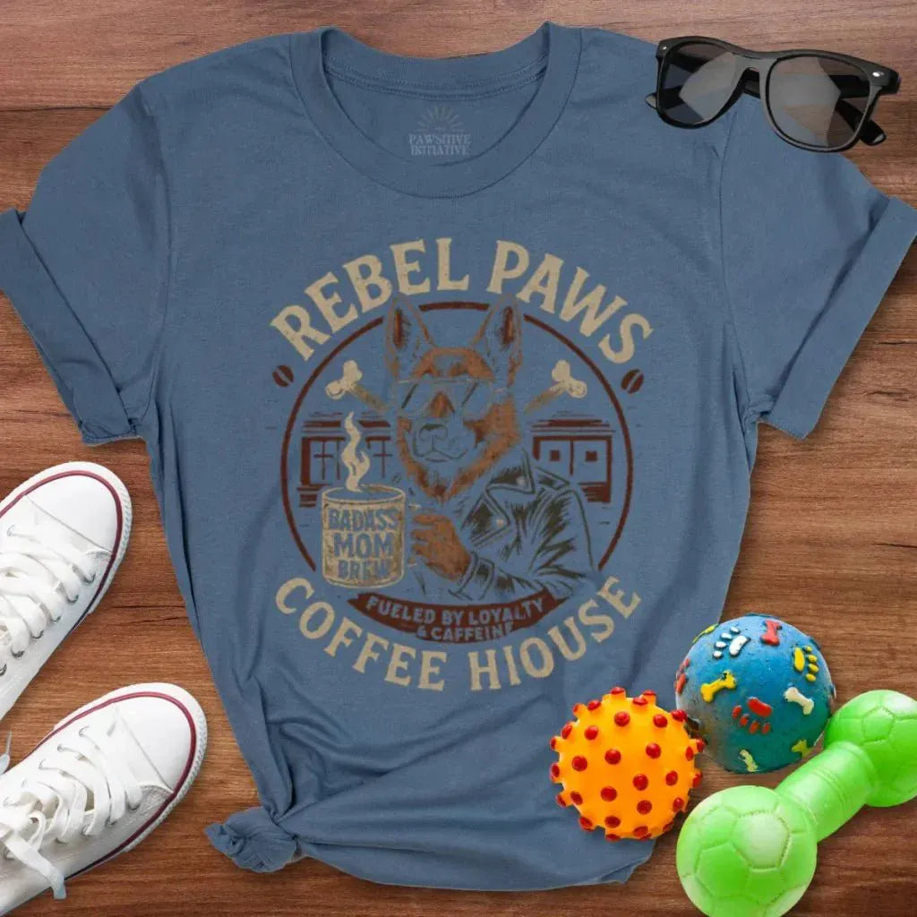 Rebel Paws Coffee House Shirt - The Pawsitive Initiative