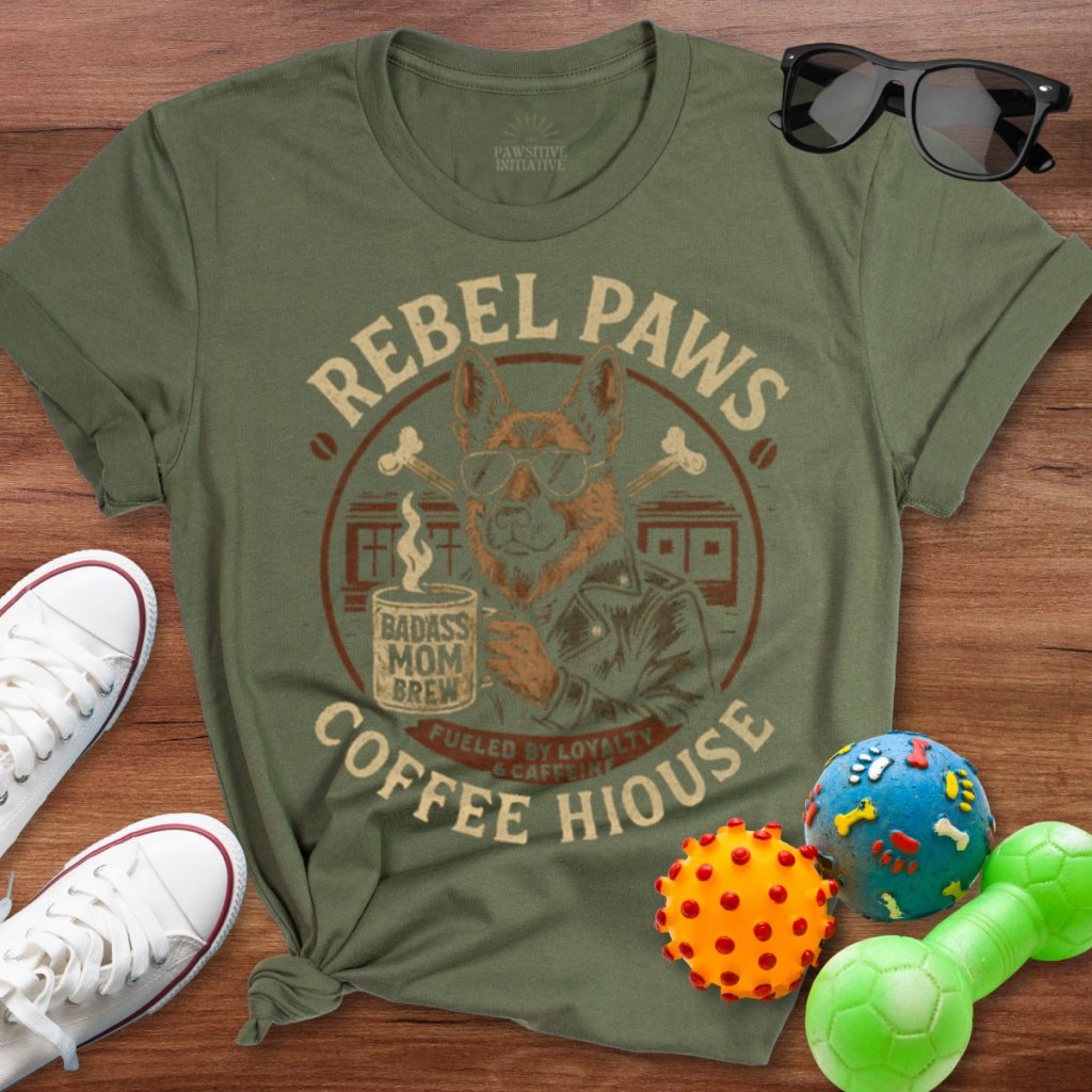Rebel Paws Coffee House Shirt - The Pawsitive Initiative