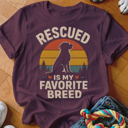 Rescued Is My Favorite Breed Shirt - The Pawsitive Initiative
