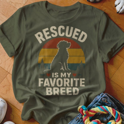 Rescued Is My Favorite Breed Shirt - The Pawsitive Initiative