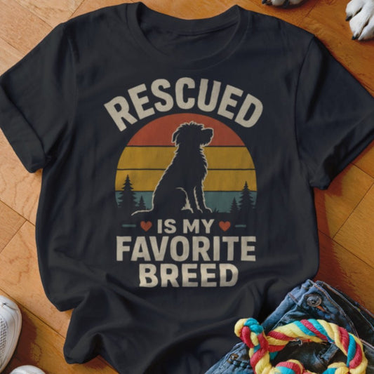 Rescued Is My Favorite Breed Shirt - The Pawsitive Initiative