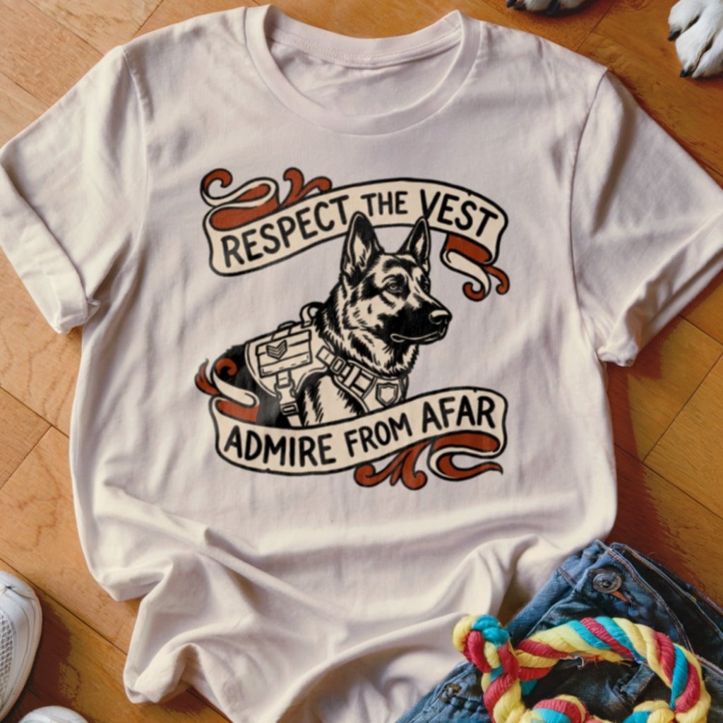 Respect the Vest GSD Shirt - The Pawsitive Initiative