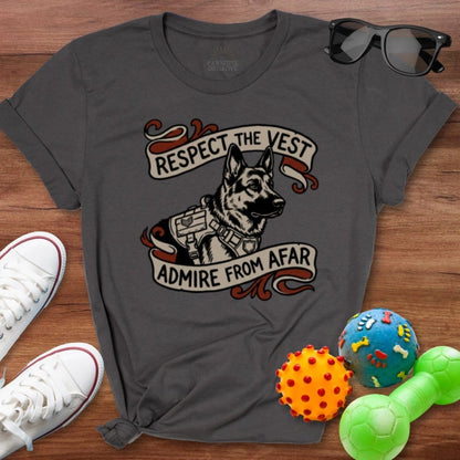 Respect the Vest GSD Shirt - The Pawsitive Initiative