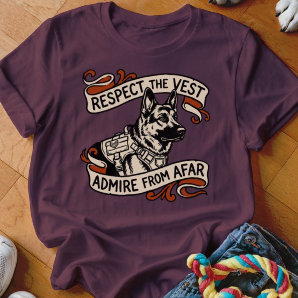 Respect the Vest GSD Shirt - The Pawsitive Initiative