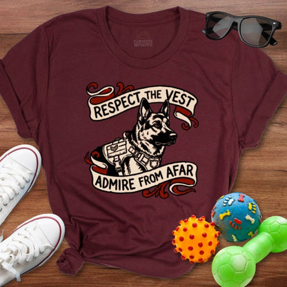 Respect the Vest GSD Shirt - The Pawsitive Initiative