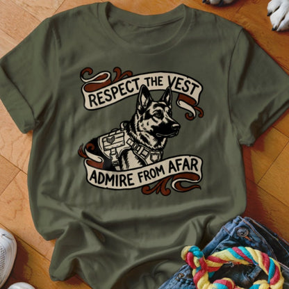Respect the Vest GSD Shirt - The Pawsitive Initiative