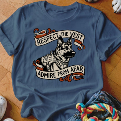Respect the Vest GSD Shirt - The Pawsitive Initiative