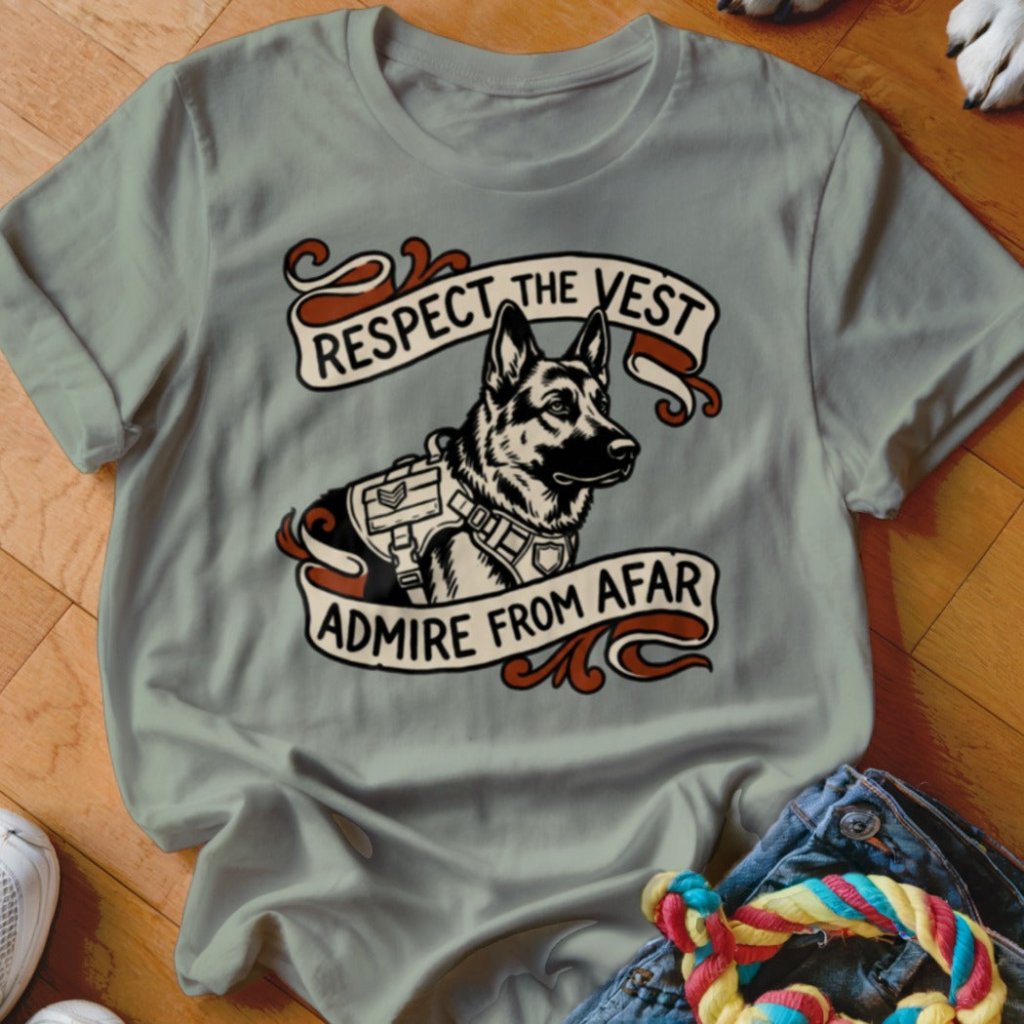 Respect the Vest GSD Shirt - The Pawsitive Initiative