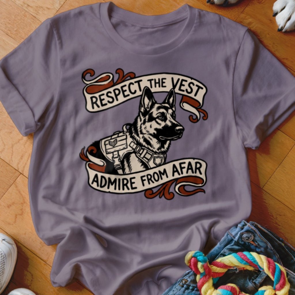Respect the Vest GSD Shirt - The Pawsitive Initiative