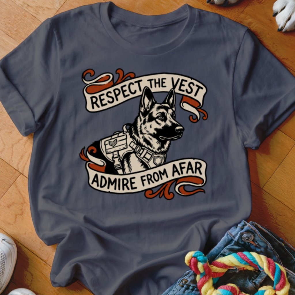 Respect the Vest GSD Shirt - The Pawsitive Initiative