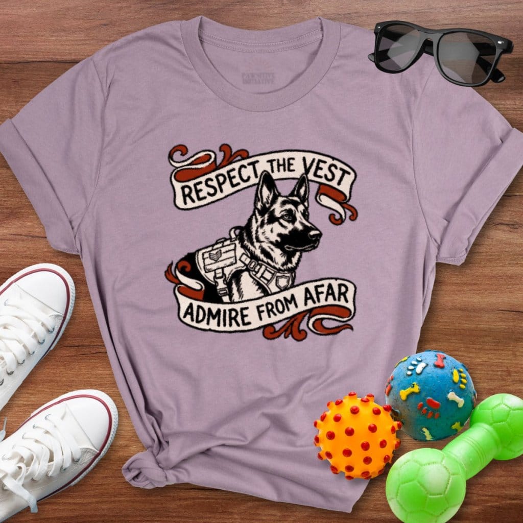 Respect the Vest GSD Shirt - The Pawsitive Initiative