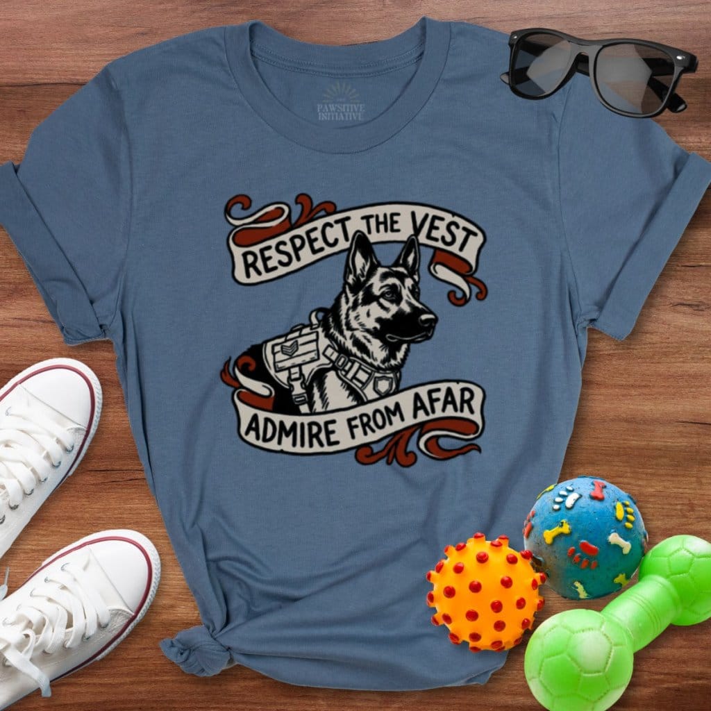 Respect the Vest GSD Shirt - The Pawsitive Initiative